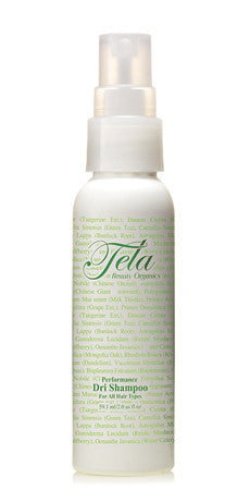 organic dri shampoo, travel size haircare product, tela beauty organics