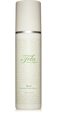 organic style product for thickness and volume, tela beauty organics by Philip pelusi, boost sensational volume booster